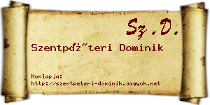 Szentpéteri Dominik névjegykártya