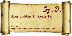 Szentpéteri Dominik névjegykártya